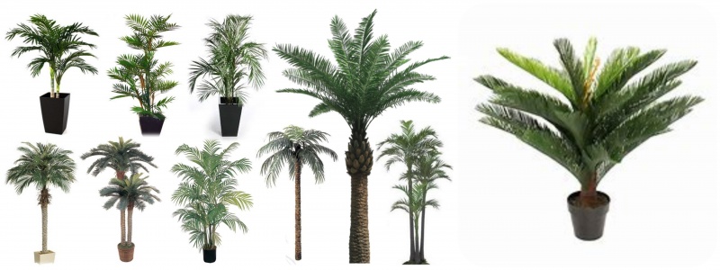 palma artificial robelina areca cica revoluta palma de coco
